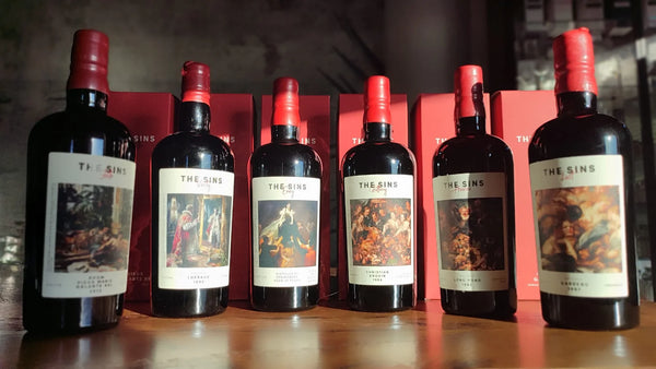 The Sins - set of 6 bottles, Robert Bauer and Distilia